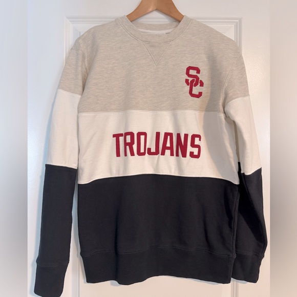 Champion USC Trojans Color-block Crewneck Sweatshirt - Picture 1 of 3